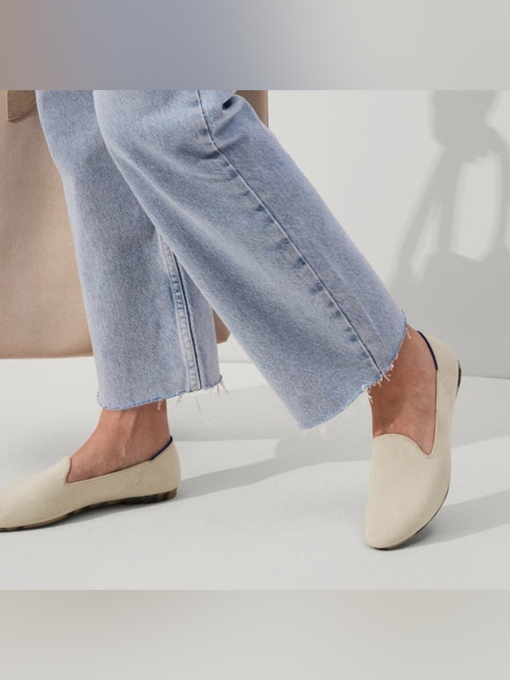 NIB Rothy’s Almond Loafer Vanilla Bean Women’s Size 10.5 Knit Flats Washable